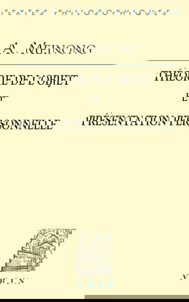 Théorie de l'objet : 1904. Présentation personnelle : 1921