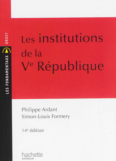 Couverture de Les institutions de la Ve République