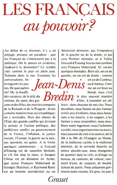 Les Français au pouvoir : remarques sur la politique