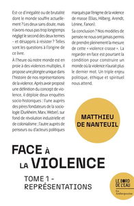 Face à la violence. Vol. 1. Représentations