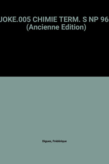 Chimie terminale S