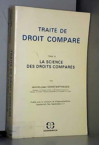 Traité de droit comparé : 03 : La Science des droits comparés