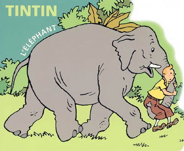 Tintin. Vol. 2005. L'éléphant