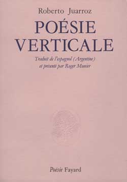 Couverture de Poésie verticale par Roberto Juarroz