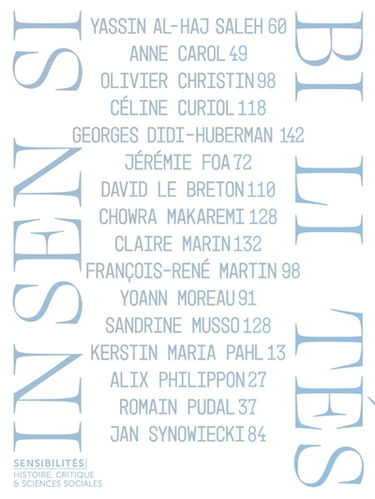 Sensibilités, n° 11. Insensibilités