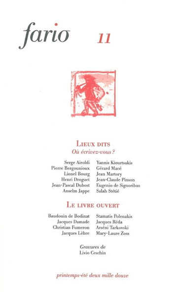 Fario, n° 11. Lieux dits : où écrivez-vous ?