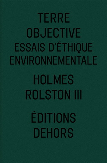 Couverture de Terre objective : essais d'éthique environnementale