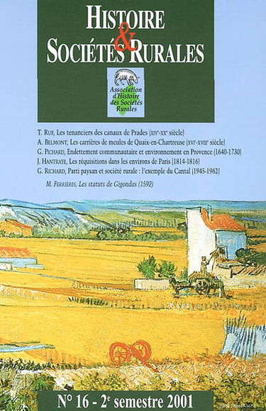 Histoire & sociétés rurales, n° 16