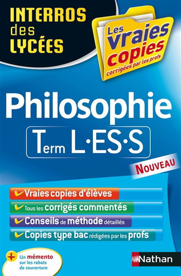 Philosophie terminale L, ES, S