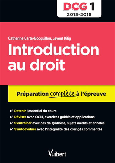 Introduction au droit, DCG 1 : préparation complète à l'épreuve, 2015-2016