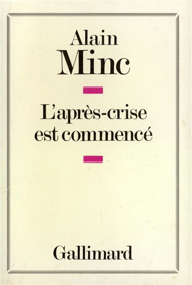 L'après-crise est commencé