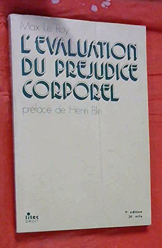 L'Évaluation du préjudice corporel