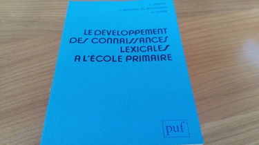 Le Développement des connaissances lexicales à l'école primaire