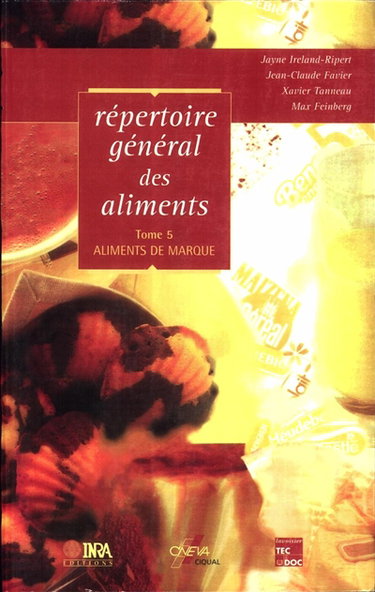 Couverture de Répertoire général des aliments. Vol. 5. Aliments de marque