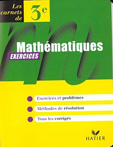 Les Carnets De 3 Eme Mathematiques Exercices
