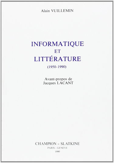 Informatique et littérature