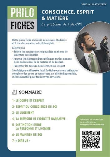 Conscience, esprit & matière : le problème de l'identité