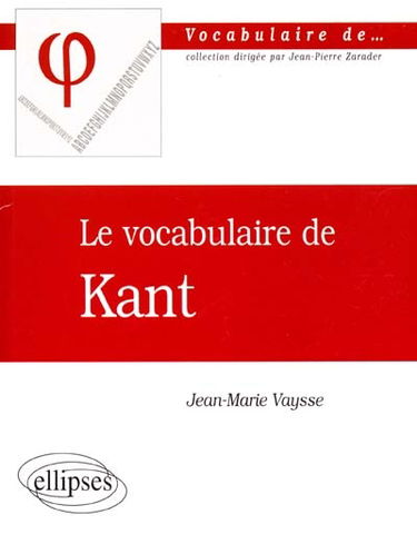 Le vocabulaire de Kant