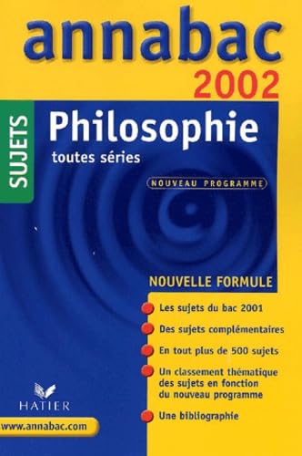 Philosophie Toutes Series. Sujets 2002