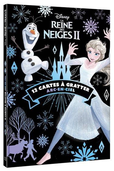 La reine des neiges II : 12 cartes à gratter arc-en-ciel