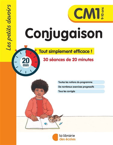 Couverture de Conjugaison CM1, 9-10 ans : 30 séances de 20 minutes par Brigitte Guigui