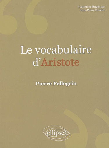 Le vocabulaire d'Aristote