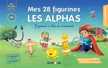 Couverture de Mes 28 figurines Les Alphas : j'apprends à lire en m'amusant : dès 4 ans, GS, CP par Olivier Dubois du Nilac