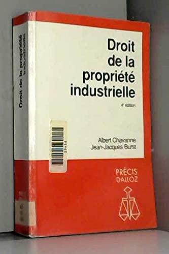 Couverture de Droit de la propriété industrielle