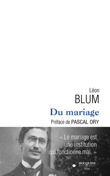 Couverture de Du mariage par Léon Blum