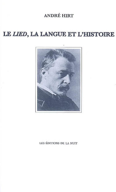 Couverture de Le lied, la langue et l'histoire