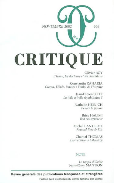Critique, n° 666
