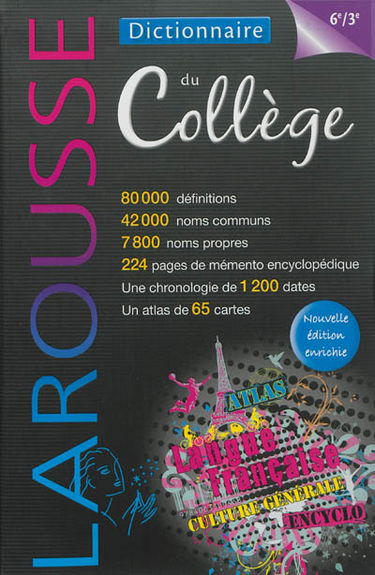Dictionnaire du collège : 6e-3e