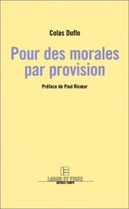 Pour des morales par provision