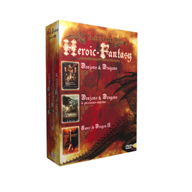 Couverture de COFFRET HEROIC-FANTASY : DONJONS ET DRAGONS 1 ET 2 ; COEUR DE DRAGON 2