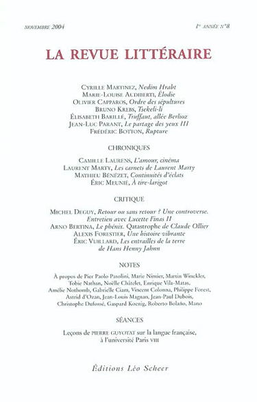 Revue littéraire (La), n° 8