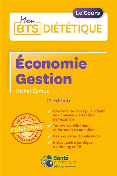 Couverture de Economie gestion : le cours : conforme au nouveau programme BTS