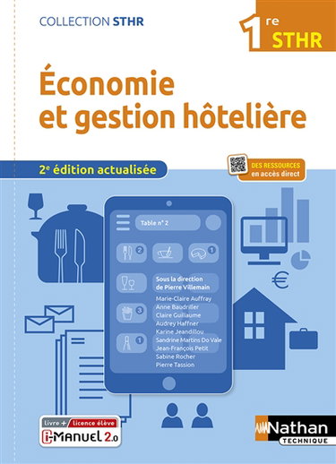Couverture de Economie et gestion hôtelière 1re STHR : i-manuel 2.0, livre + licence élève
