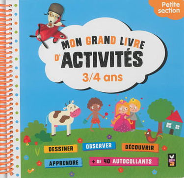 Mon grand livre d'activités, 3-4 ans : petite section