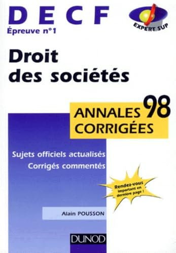 Droit des sociétés : épreuve n° 1