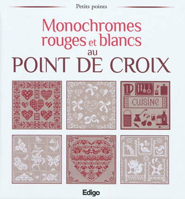 Monochromes rouges et blancs au point de croix