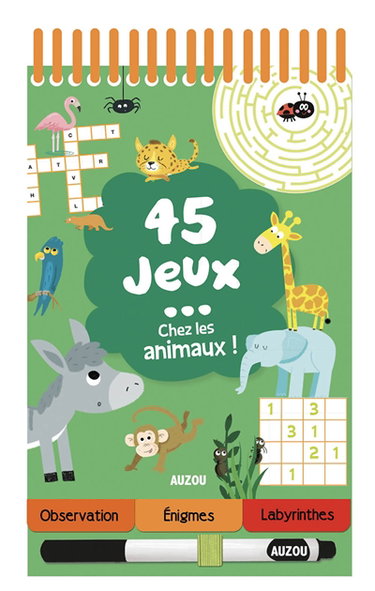 Couverture de 45 jeux... chez les animaux ! par Céline Potard