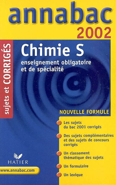 Chimie S : enseignement obligatoire et de spécialité
