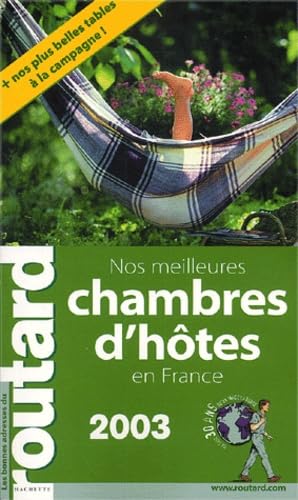 Nos meilleures chambres d'hôtes en France 2003