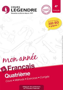 Mon année de français 4e : cours, méthode, exercices, corrigés