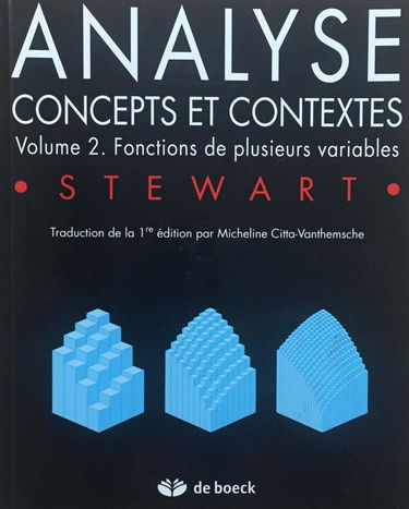 Analyse. Concepts Et Contextes, Volume 2, Fonctions De Plusieurs Variables