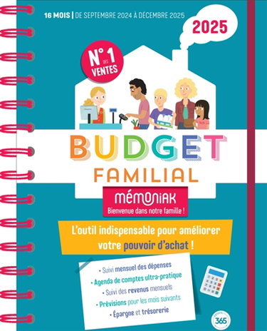 Couverture de Budget familial 2025 : 16 mois, de septembre 2024 à décembre 2025 : l'outil indispensable pour améliorer votre pouvoir d'achat ! par Nesk