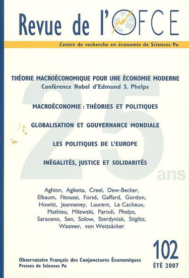 Revue de l'OFCE, n° 102