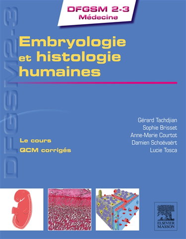 Couverture de Embryologie et histologie humaines
