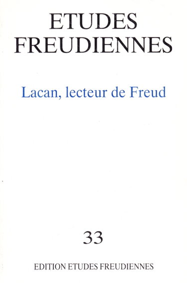 Couverture de Etudes freudiennes, Lacan lecteur de Freud
