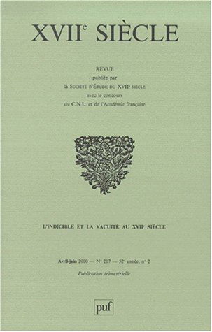 Dix-septième siècle, n° 207. L'indicible et la vacuité